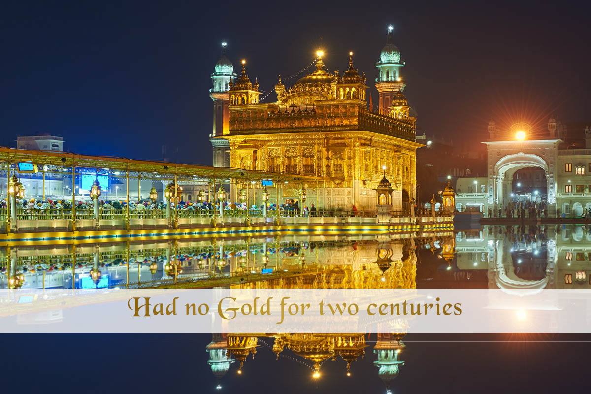 Beautiful golden temple at night