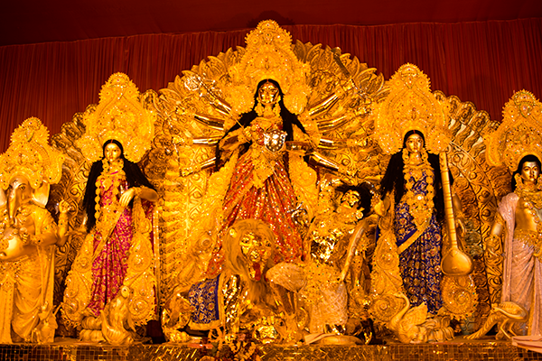 Gold Durga Idol