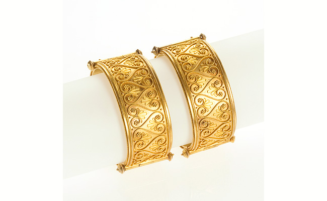 Etruscan Heavy Gold Bracelet