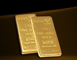 Pure gold bars from Dubai