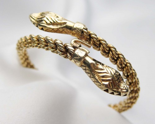 Snake like Gold Bracelet