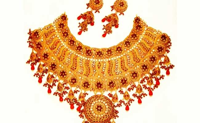 Gold Jadau Necklace Jewellery