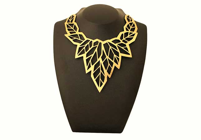 Geo Gold Leaf Necklace