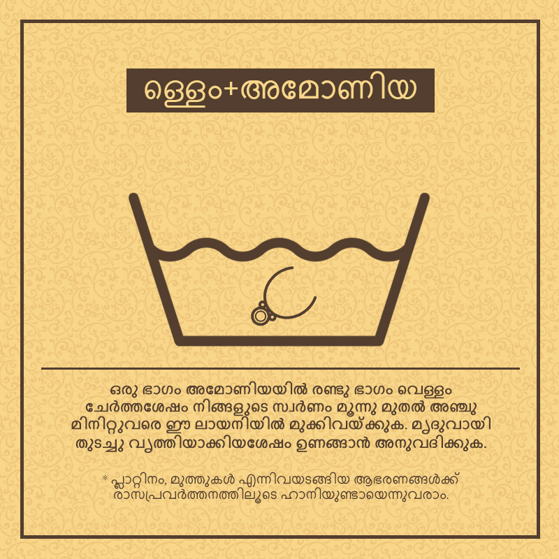 നിർദ്ദേശം 1- വെള്ളം+അമോണിയ