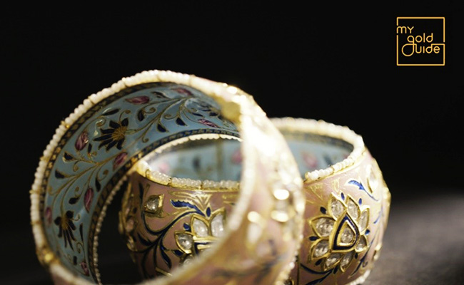 Meenakari Gold Bangles