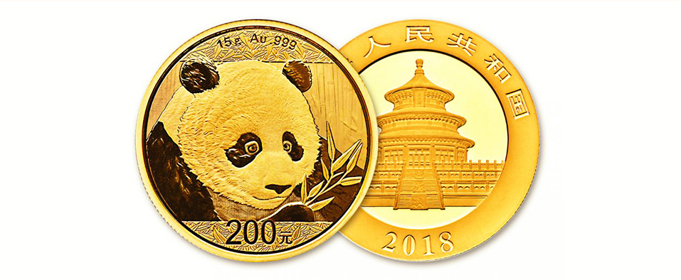 Chinese panda gold coin