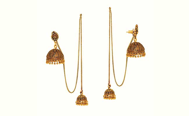 Long Kashmiri Jhumka Earrings