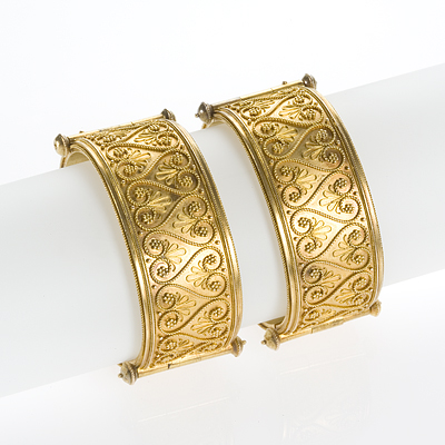 Etruscan Heavy Gold Bracelet