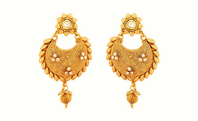 Gold Rajputi Earrings