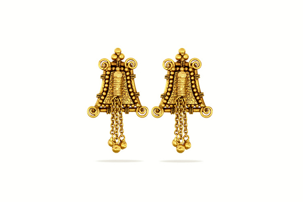 Gold Jhumki Earrings