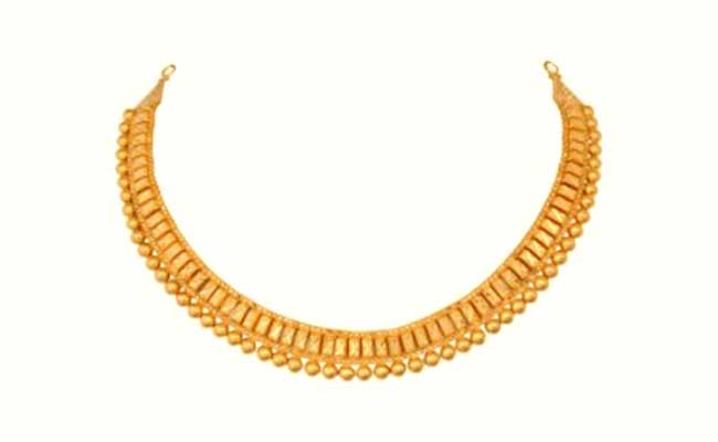 Gold choker necklace Poothali