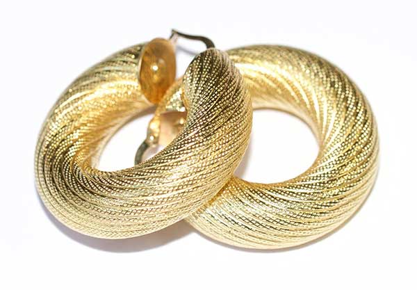 Modern gold earrings