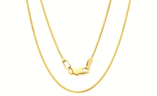 Snake Designed Gold Chain For Daily Wear