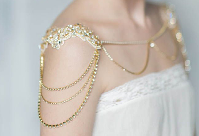 Off Shoulder Gold Accessory