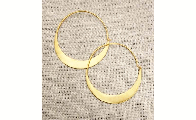 Gold hoop earrings