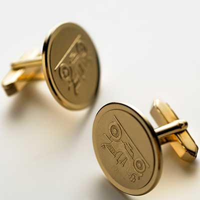 gold cuff links