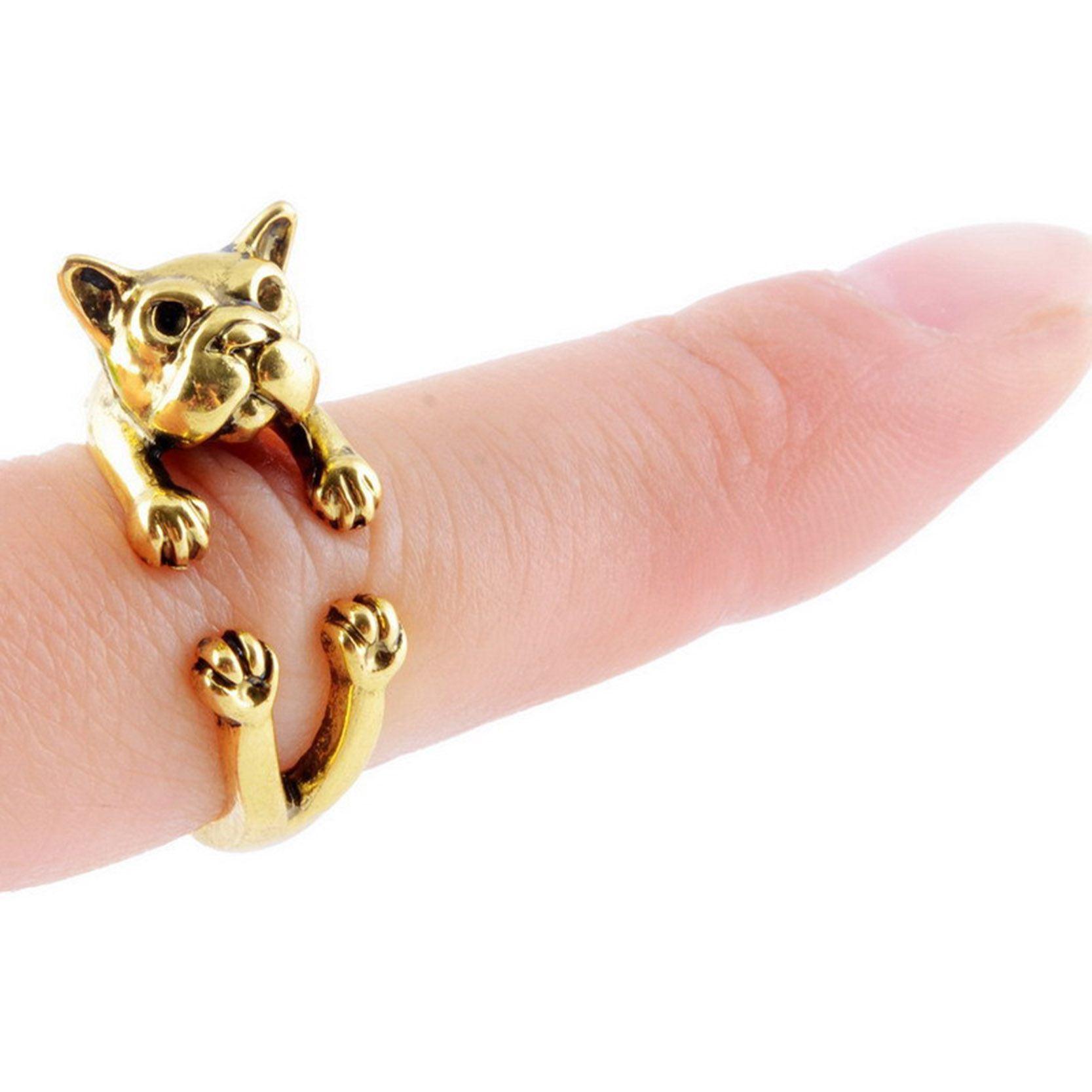 Cute Dog Shaped Gold Ring