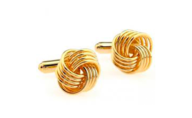 gold cufflinks