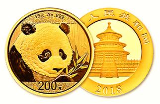 Chinese panda gold coin