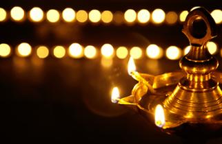 Eternal light of metal gold
