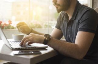 man at laptop