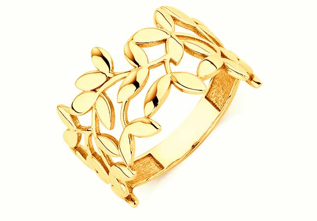 Olive Leaf Band Ring