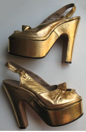 Gold Plated Vintage Shoes